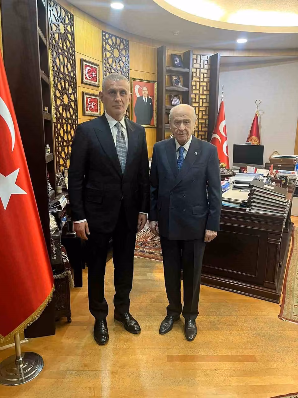 TFF Başkanı Hacıosmanoğlu’ndan MHP lideri Bahçeli’ye ziyaret