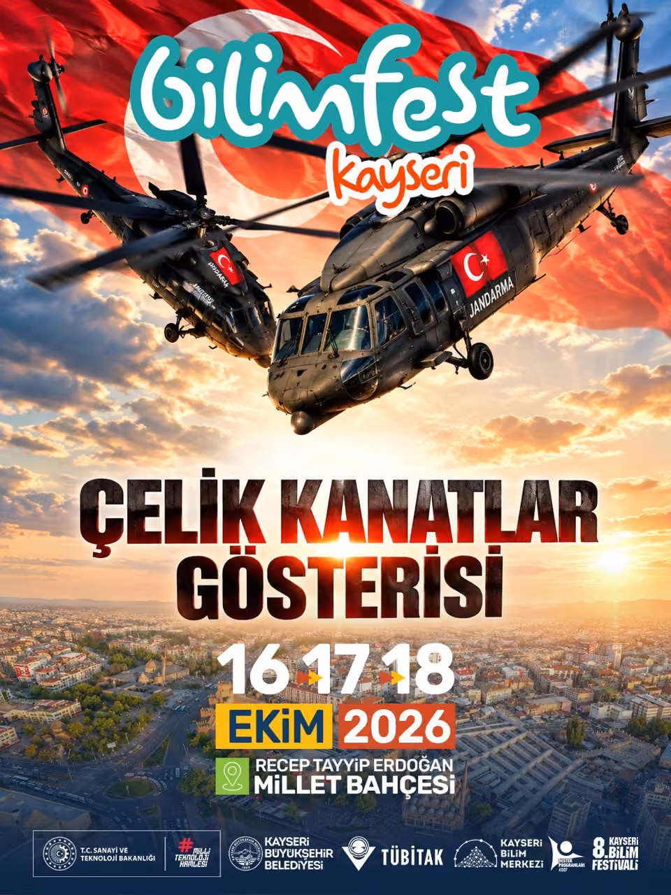 BİLİMFEST Kayseri’de havacılık ve gökyüzü şöleni yaşanacak