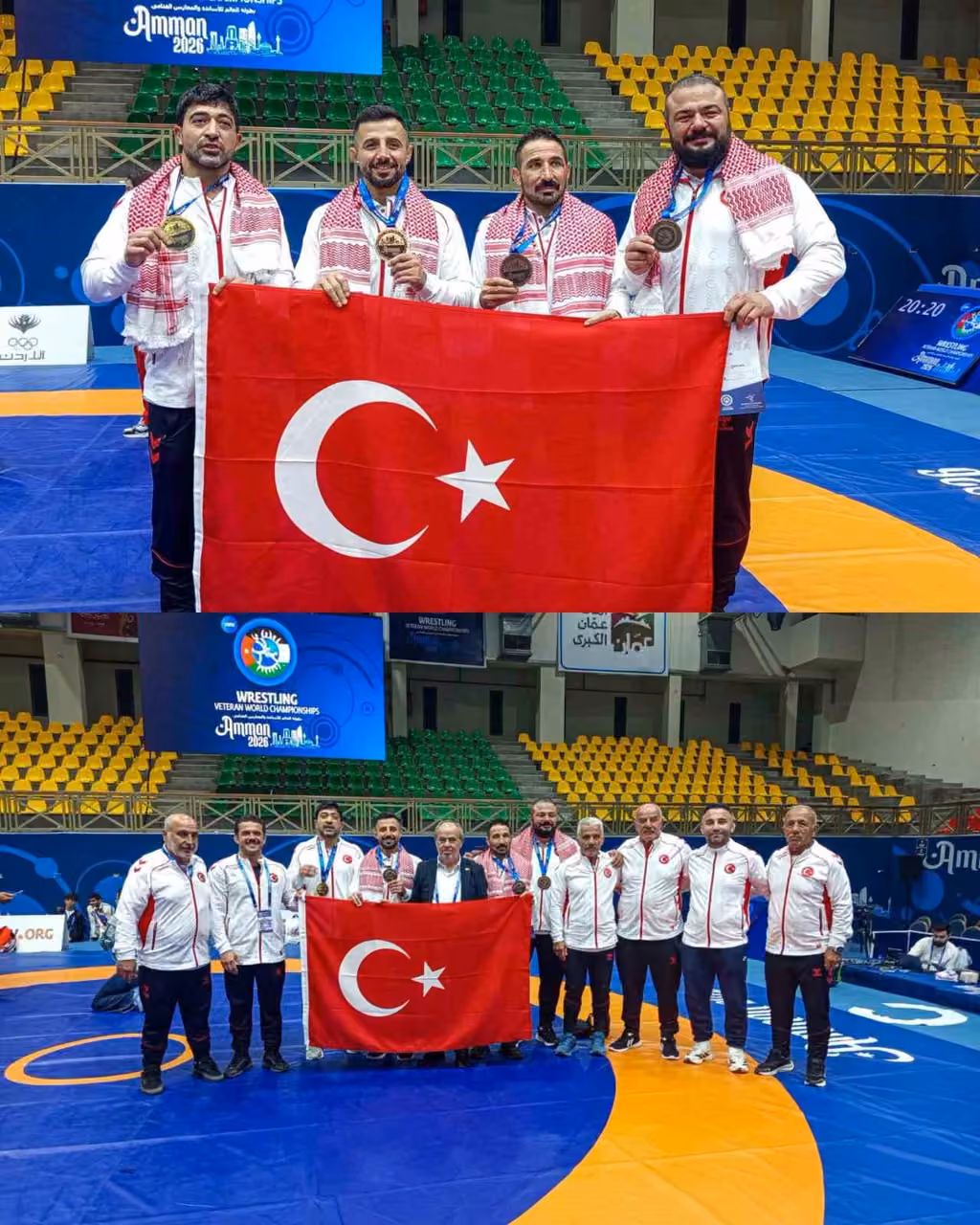 Veteran güreşçilerden dünya şampiyonasında 4 madalya