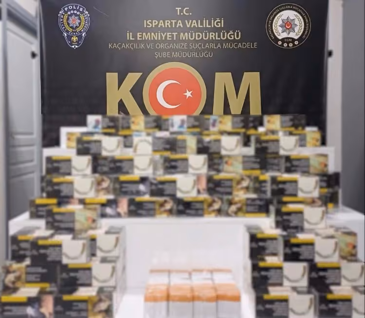 Isparta’da kaçak ürün ve silahlara el konuldu
