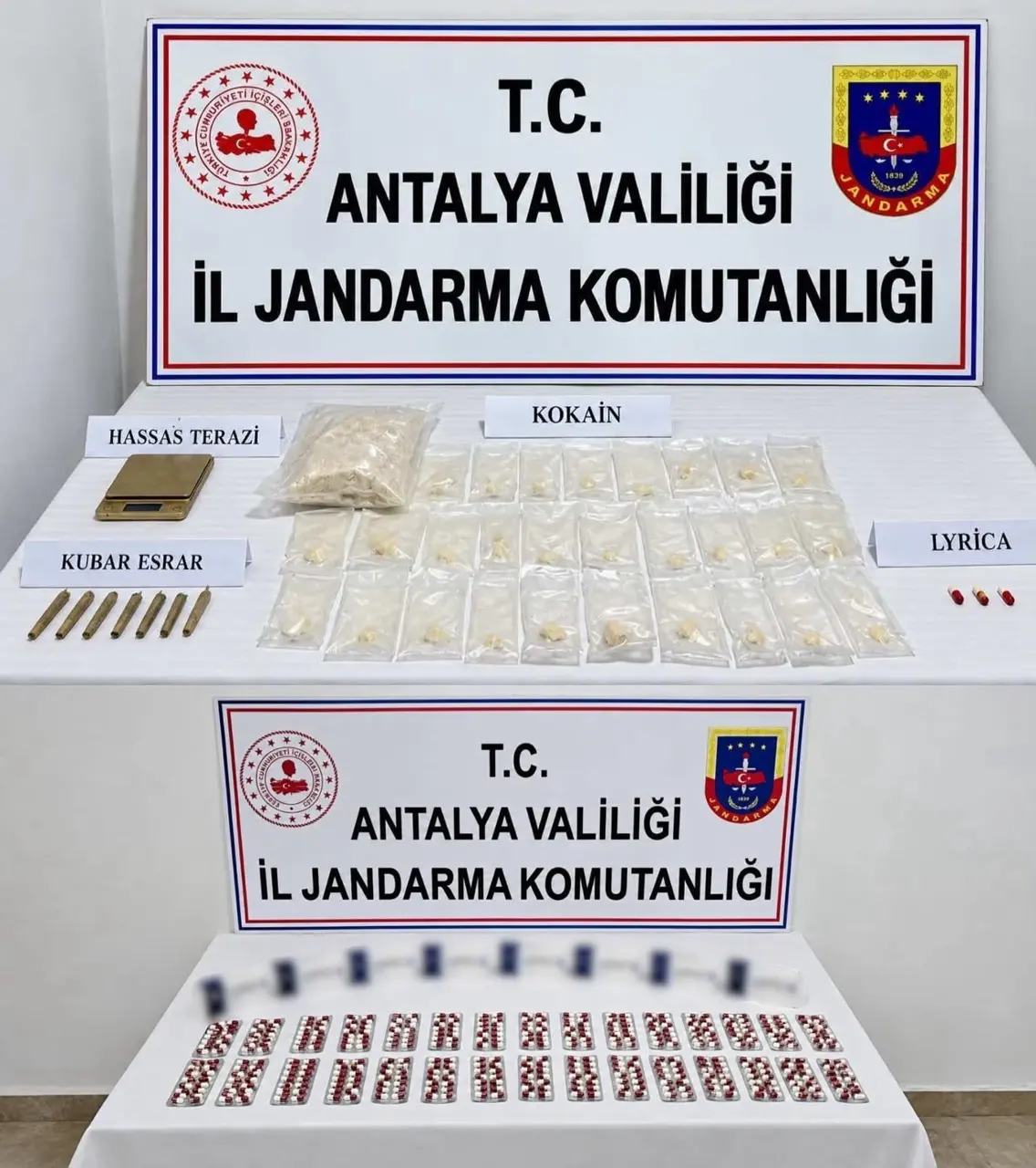 Antalya’da 3 kilogram kokain ele geçirildi