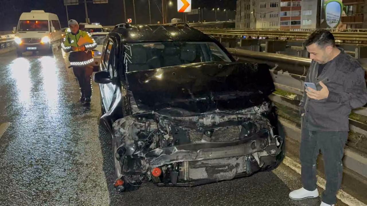 Düğüne giden otomobil kaza yaptı: 1 yaralı