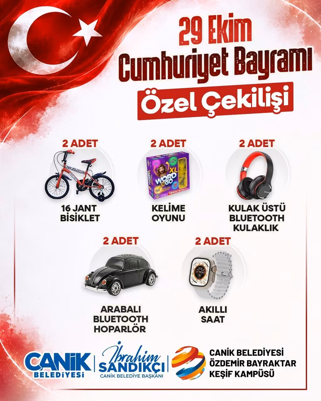 Canik Belediyesi’nden Cumhuriyet Bayramı hediyesi