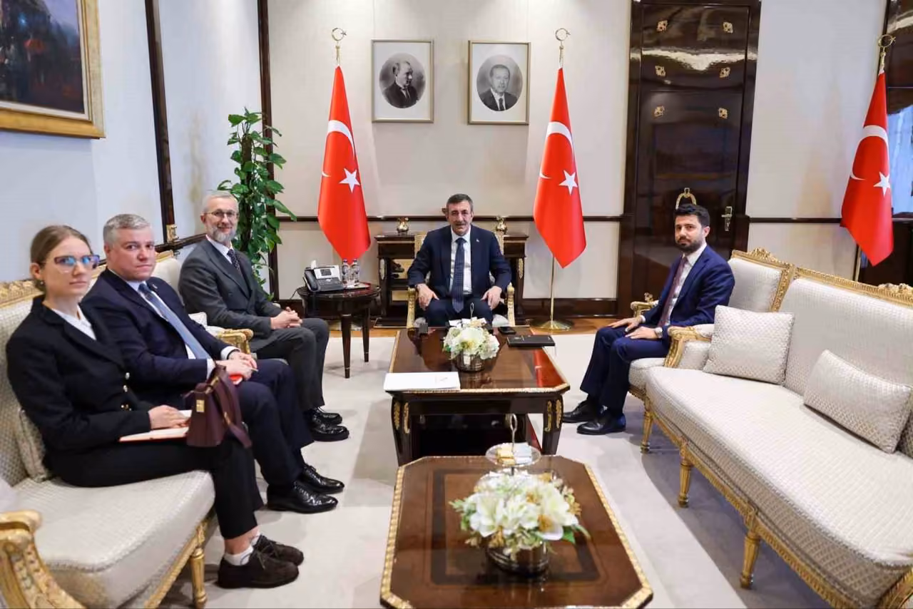 Cumhurbaşkanı Yardımcısı Yılmaz, Ukrayna’nın Ankara Büyükelçisi Neriman Celal ile bir araya geldi