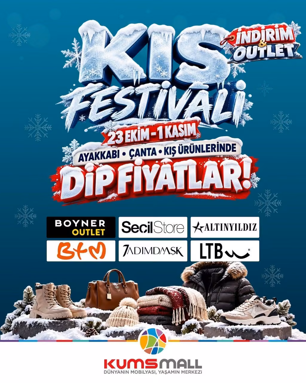 Kumsmall’da Kış Festivali başladı, indirimler koridorlara taştı