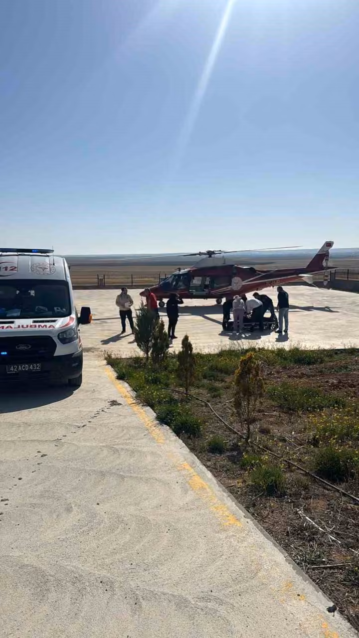 Kulu’da 70 yaşındaki hasta ambulans helikopterle sevk edildi