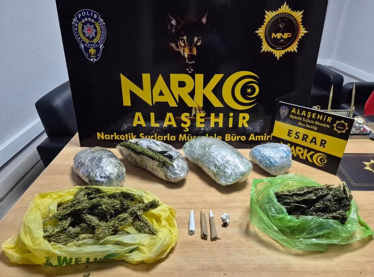 Alaşehir’de 1 kilo esrarla yakalanan şüpheli tutuklandı