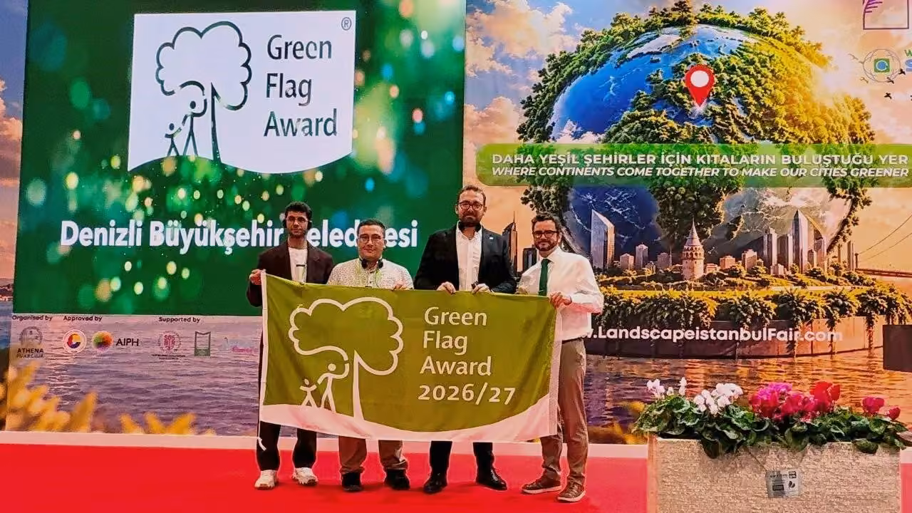 Denizli Büyükşehir "Green Flag Award" rekoruyla Türkiye’nin zirvesinde