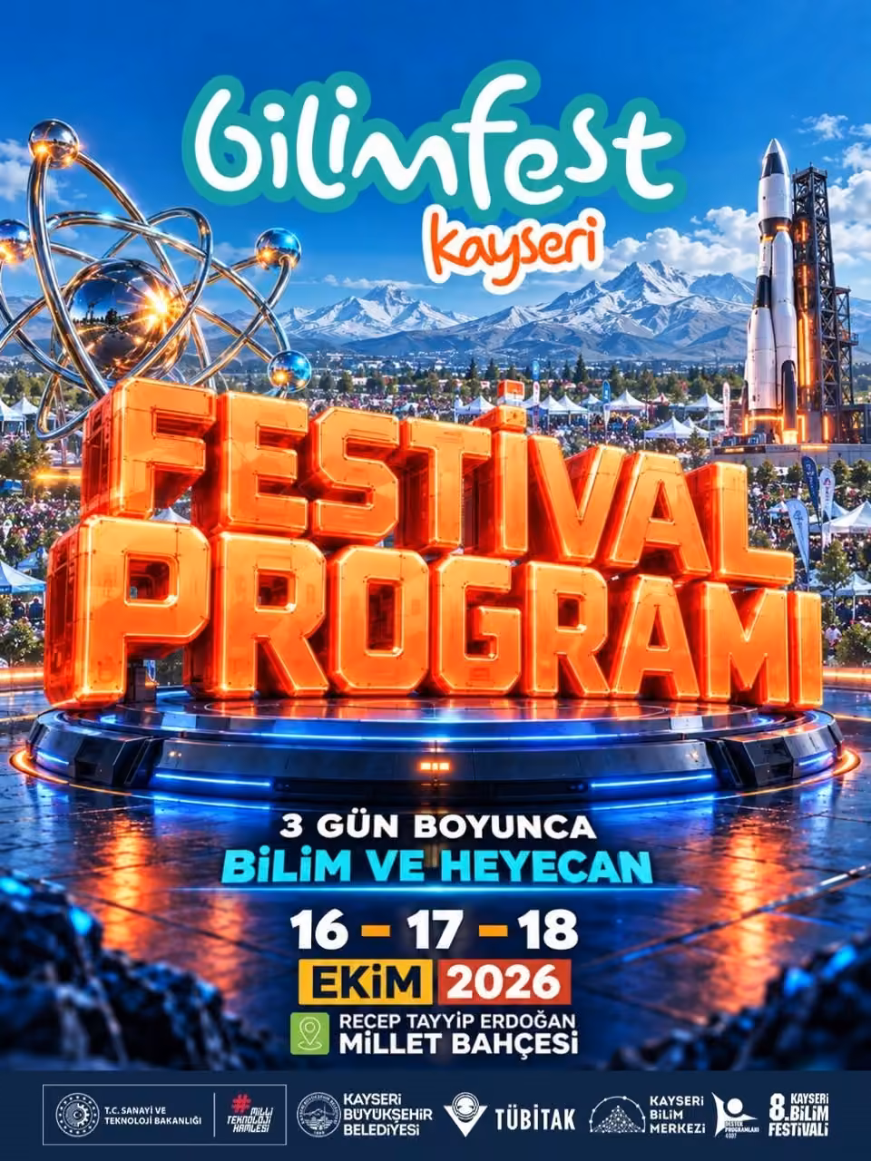 Bilim ve teknoloji şöleni başlıyor: 8. BİLİMFEST Kayseri kapılarını açıyor