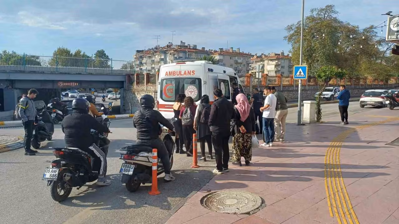 Ön fren kaza getirdi, bisikletiyle takla attı